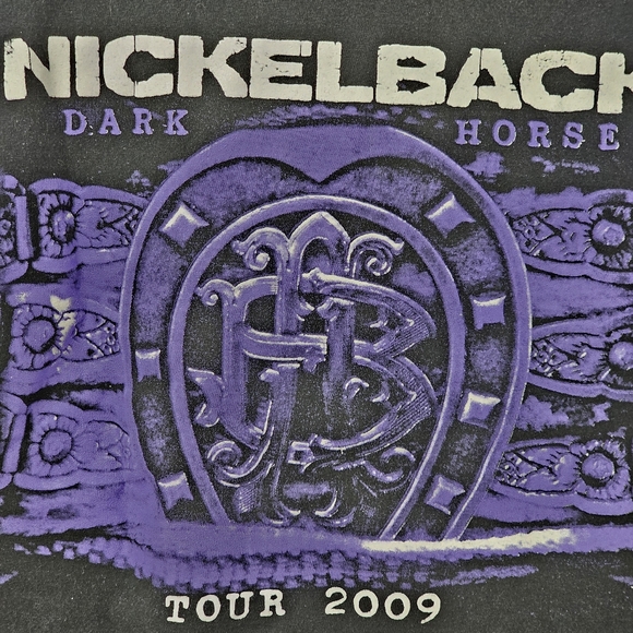 Vintage 2009 Nickleback Concert Tour Tee Dark Horse Size Large RARE Find - Picture 4 of 5